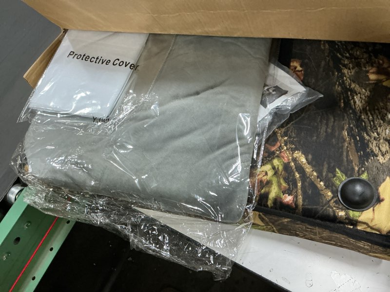 Condition photo showing New/Like New for Heated Cat House for Outside with Dual Doors, Insulated Cat House Outdoor with Heating Pad, Weatherproof Heated Outdoor Cats Houses Weatherproof for Feral Cats (Leaf, 25.5" L x 16" W x 14" H) 25.5" L x 16" W x 13" H Leaf