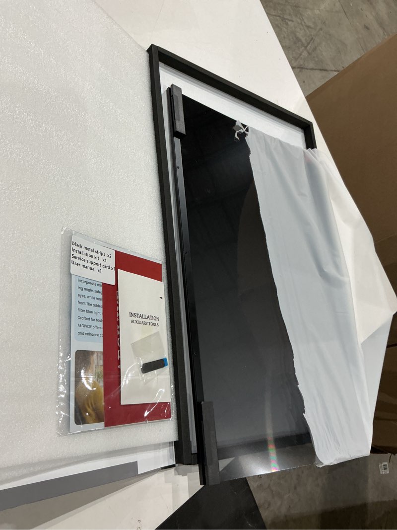 Condition photo showing Good Condition for magnetic monitor privacy screen for 24 inch flat computer 16:9 aspect ratio, 24in removable anti glare filter, blue light blocking privacy shield eye comfort, hanging anti spy desktop pc protector 24'' privacy filter (16:9)