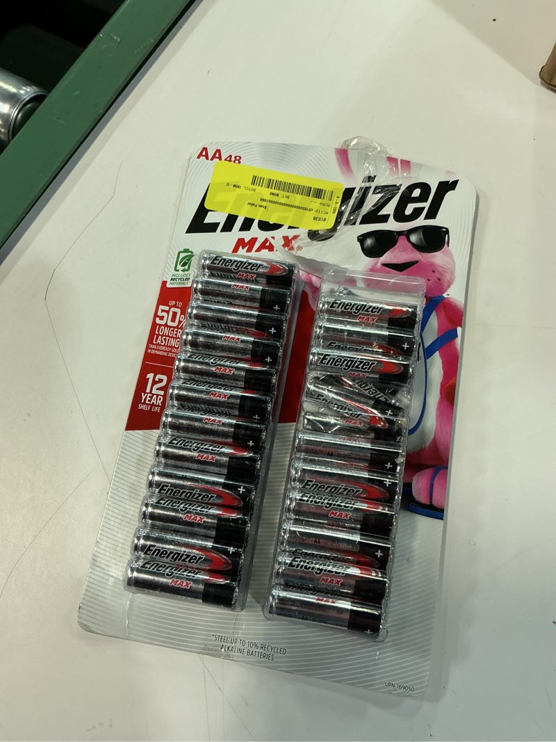 Condition photo showing Good Condition for ( incomplete ) energizer max aa alkaline batteries, 48 pk.