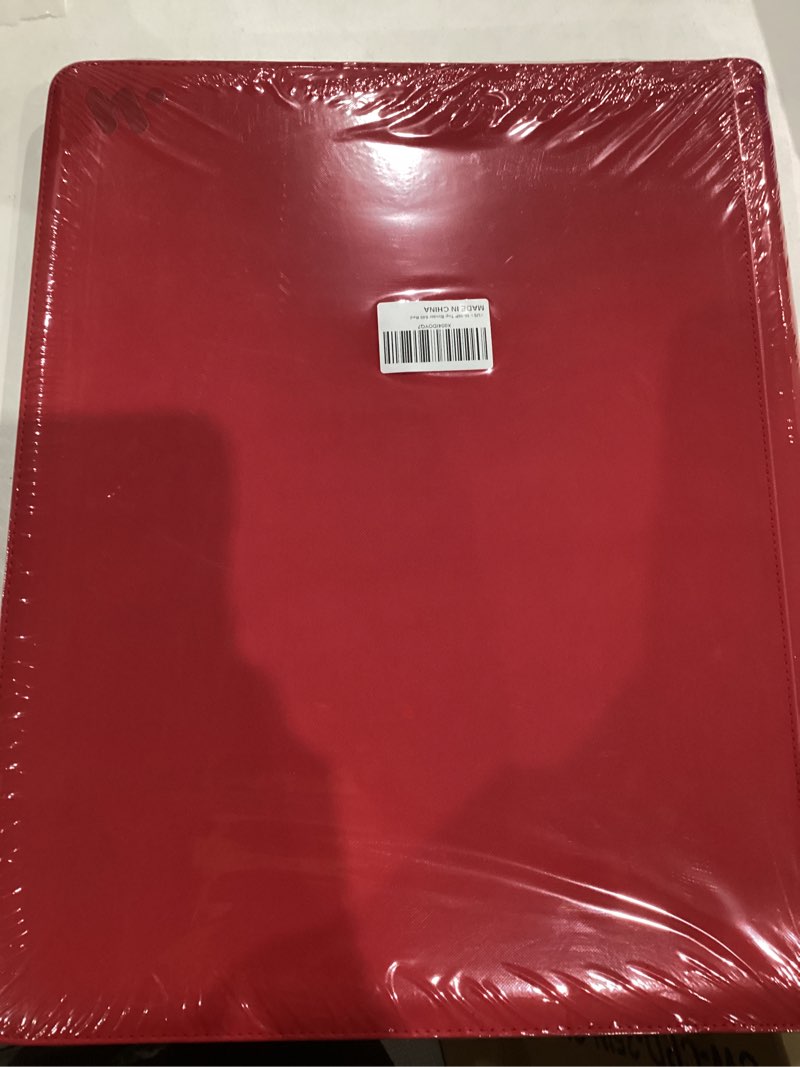 Condition photo showing New/Like New for 16 Pocket Top loader Binder, Holds 640 Top Loaders,Top Loader Binders for 3" x 4" Rigid Cards,Top loader Card Binder for Hard Plastic Top Loaders Red Large