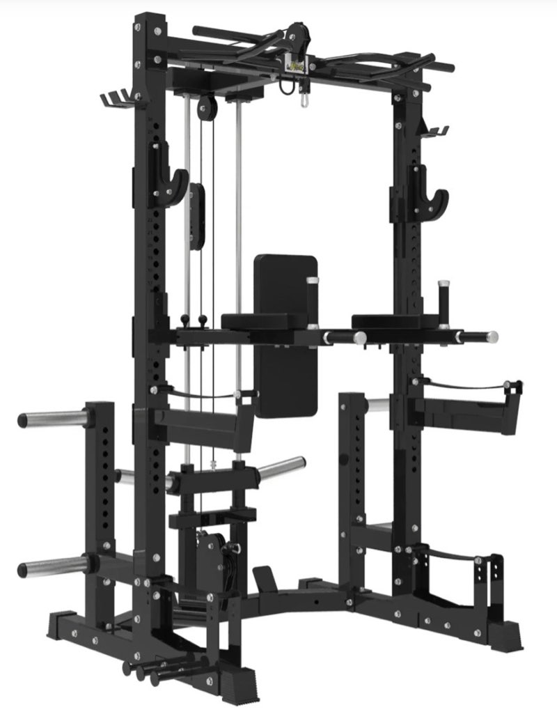 commercial grade multi functional power cage - pc02 (incomplete, box 2 of 2 only)(color may vary ours is black and white)