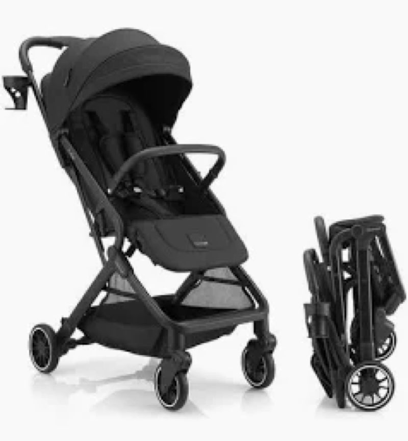 gromast compact fold baby stroller, lightweight travel toddler stroller with one-click fold, extenda