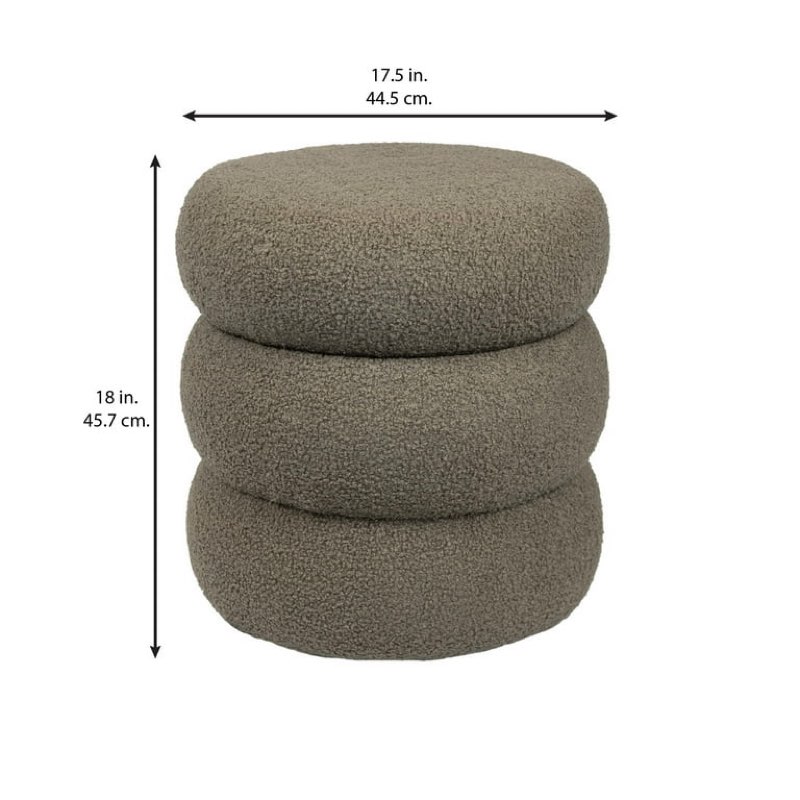 mainstays cloud ottoman, boucle taupe