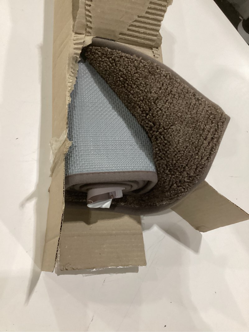Condition photo showing Good Condition for machine washable kitchen rug 32" x 72", non slip indoor door rug, absorbent entrance runner rug for bedroom, hallway, bathroom, floor (roll packing) beige 32" x 72"