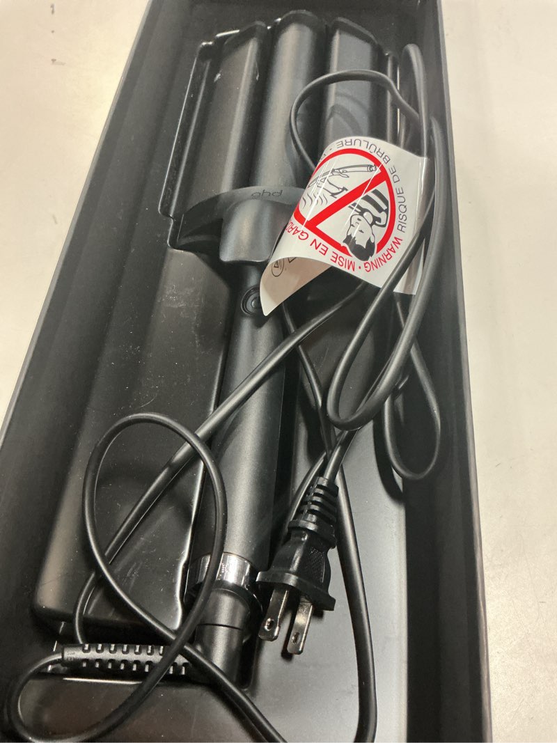 Condition photo showing As Is for ghd Curve® Professional Hair Curling Irons & Wands | Soft Waves, Classic and Tight Curls | 0.5 –1.5 Inch Barrels’ | 365ºF Styling Temp Preventing Heat Damage + Auto Sleep Mode Triple Barrel - 1.3" Triple Barrel Waver