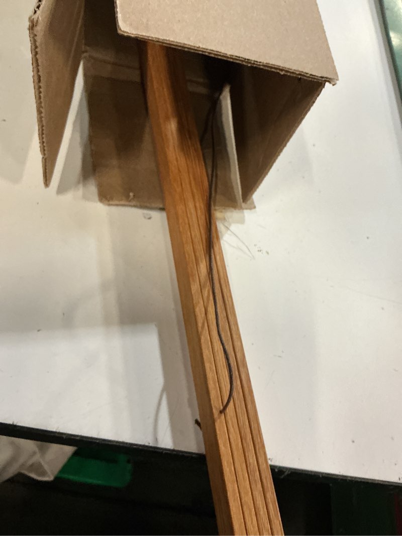 Condition photo showing As Is for falamon magnetic poster hanger frame, 48x36 48x24 48x32 teak wood magnet poster frame for posters, prints, photos, pictures, maps, scrolls, and canvas artwork teak wood 48l" x 0.7w"