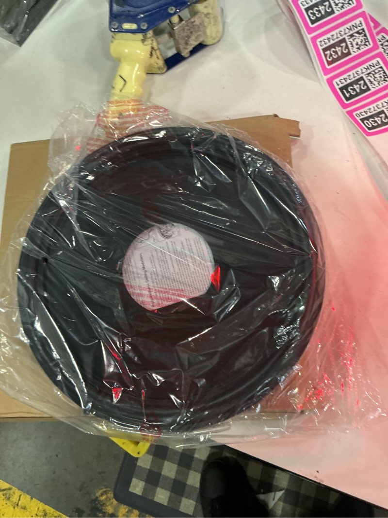 Condition photo showing New/Like New for eifhyt molded nylon ceiling medallion for light fixtures and ceiling fans 13"od x 4"id x 1-1/8"p (fits canopies up to 10-1/4") black