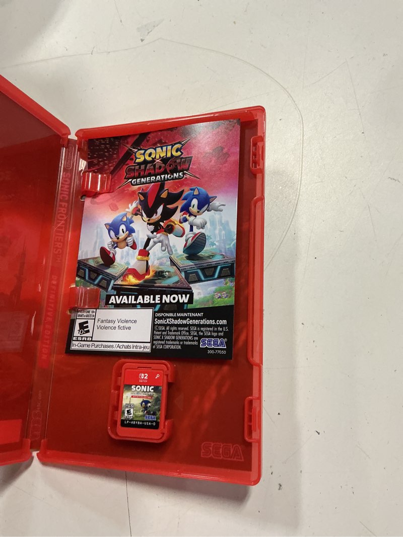 Condition photo showing New/Like New for sonic frontiers definitive edition - nintendo switch 2