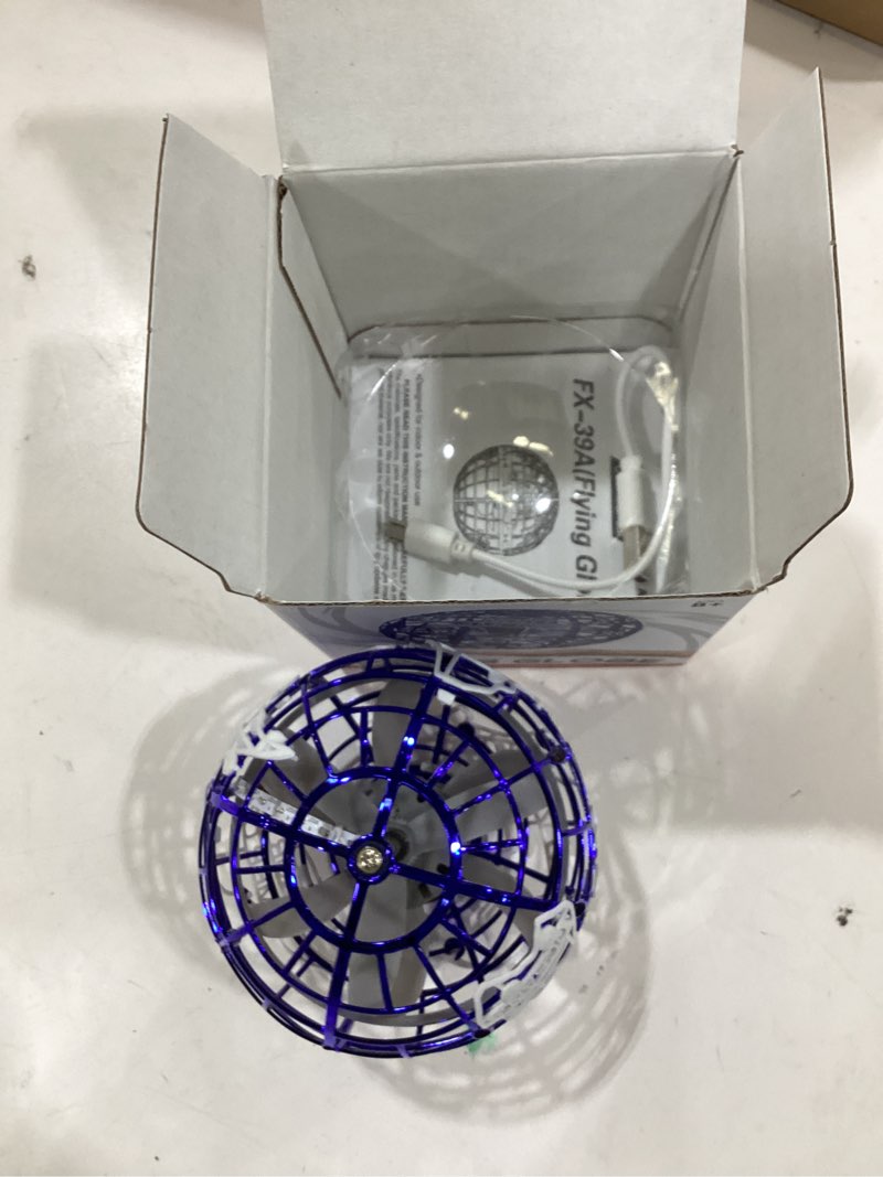 Condition photo showing Good Condition for rieyon flying orb ball 2025 upgrade hover boomerang ball 6 lighting effects cool toys for kids teen adults indoor outdoor flying ball toy blue