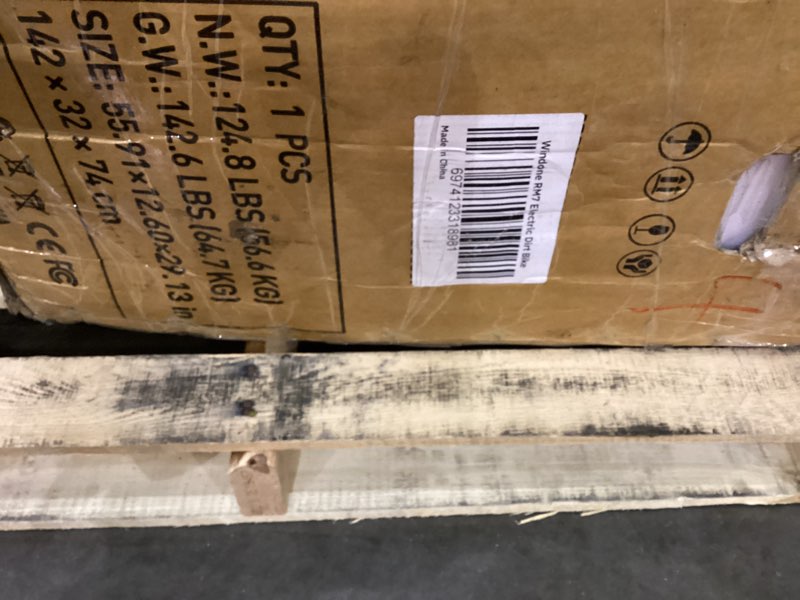 Condition photo showing As Is for Windone RM7 Electric Dirt Bike for Teens Adults Age 13+, 2200W Peak Ebike, 48V 22.5Ah Up to 37MPH & 45-Mile Electric Motorcycle, 14"/12" Off-Road Tire E-Bike, Dual Hydraulic Brakes, Full Suspension Original