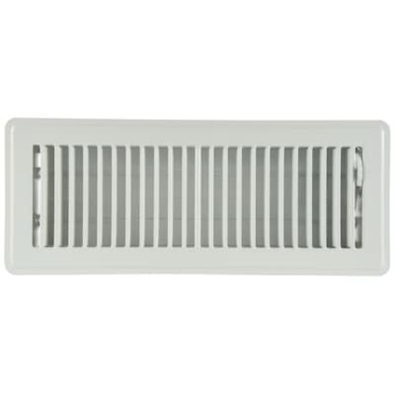 reliabilt 4-in x 12-in steel white floor register