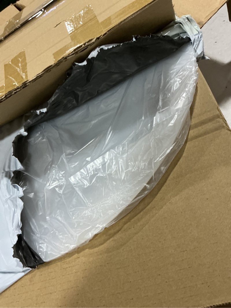 Condition photo showing Good Condition for patikil lampshade diffuser, 17.5" diameter round diffuser for drum lampshades pendants light, diy light shield, frosted white 17.5 inch