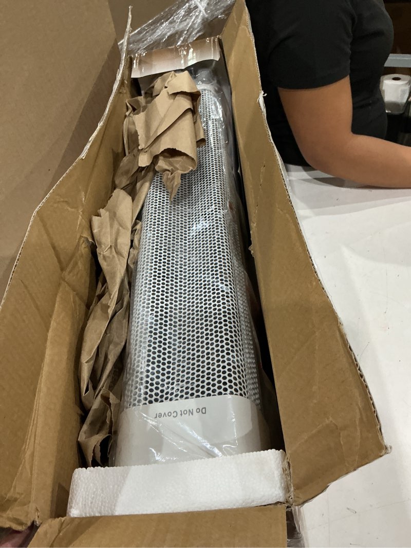 Condition photo showing Good Condition for ez-heat 1,500 watt baseboard space heater with adjustable thermostat, dent-proof end panels, overheat protection, tip-over switch, & stay-cool body, cz600