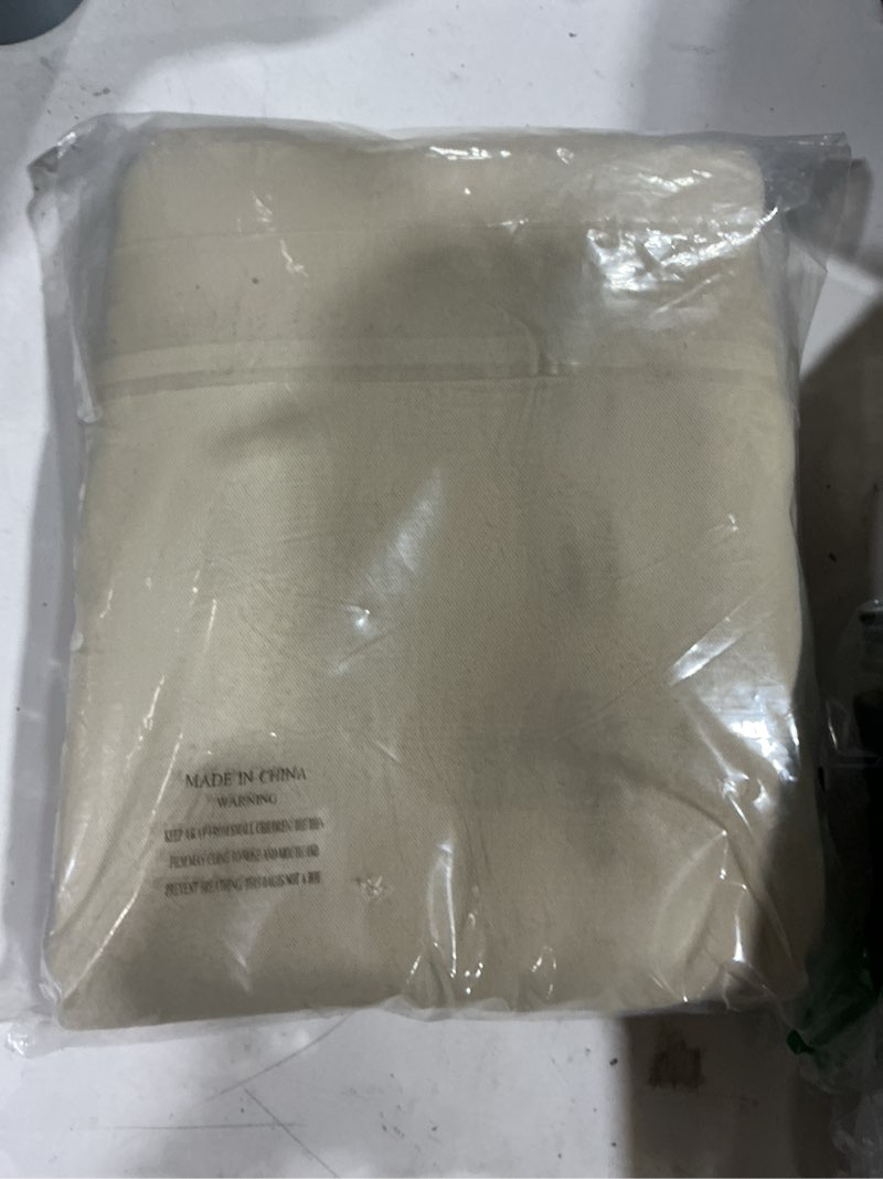 Condition photo showing Good Condition for mysky home blackout door curtains for doorway 72 inch closet curtains for living room thermal insulated room darkening grommet top window drapes for bedroom, 1 curtain panel, 42 x 72 inch, beige beige 42"w x 72"l (pack of 1)