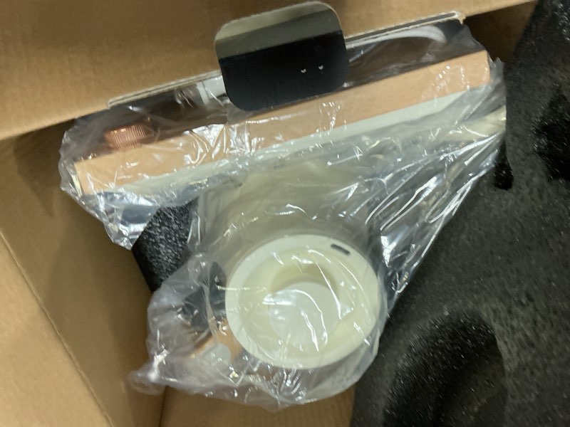 Condition photo showing New/Like New for electric kettle, gooseneck electric kettle, ±1? precise temperature control, stainless steel interior, quick heating for pour over coffee, tea & boiling water, 0.9l (cream white)