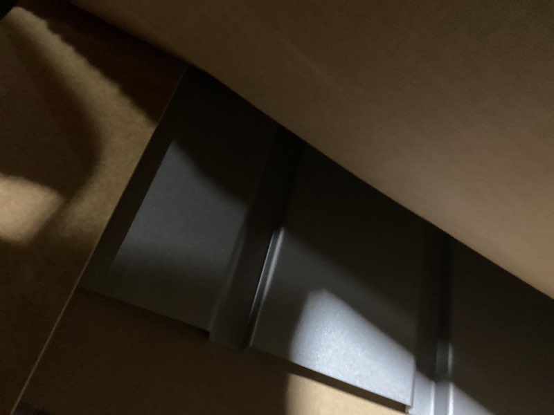 Condition photo showing As Is for 43" Makeup Vanity Desk with Mirror and Lights, & Power Outl, Glass Top Big Vanity Table with 9 Drawers& 8 Storage Shelves, Dressing Table Set with Chair for Bedroom, Wood Wood 15.75D*43.31W*57.48H