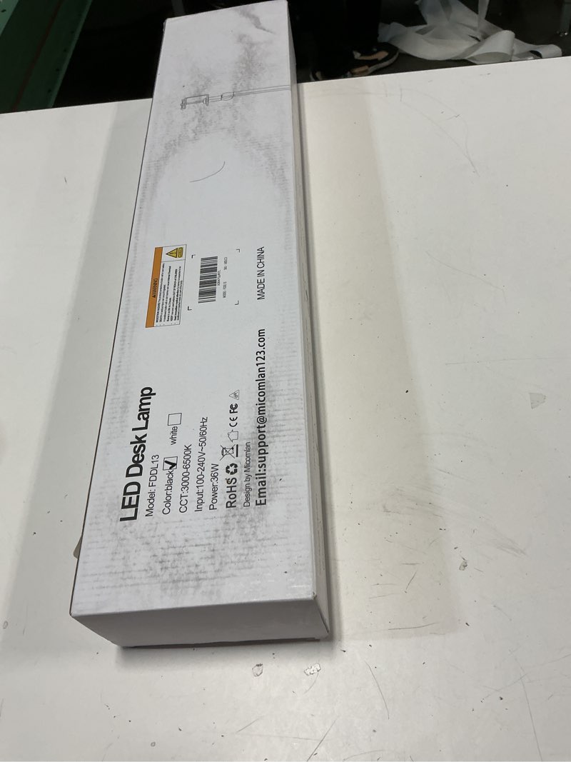 Condition photo showing New/Like New for Micomlan 36W Bright Led Desk Lamp with Clamp, 47 Inches Long Architect Desk Lamp Home Office, Dimmable Table Light with Remote Adjustable Monitor Light Bar Tall Office Lighting for Computer Desktop Black Large