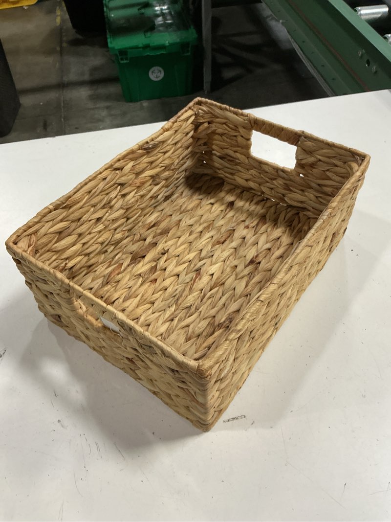 Condition photo showing New/Like New for allen + roth (10.5-in w x 5.75-in h x 14-in d) natural water hyacinth basket