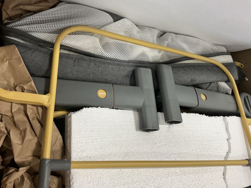 Condition photo showing As Is for 3 in 1 Baby Bassinet, Bedside Bassinet for Baby, Rocking Bassinet with Comfy Mattress and Wheels, 6 Height Adjustable Easy Folding Portable Bedside Crib for Newborn