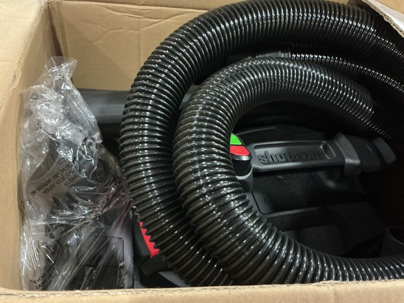 Condition photo showing Good Condition for shop-vac 4-gallon 6 hp corded wet/dry shop vacuum with accessories included