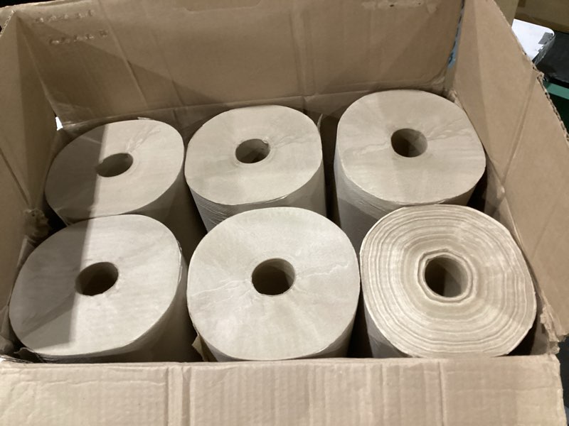 Condition photo showing New/Like New for Tork Hand Towel Roll Natural H80, Universal, 100% Recycled Fiber, 6 Rolls x 800 ft, 8031300 6 Count (Pack of 1) Natural