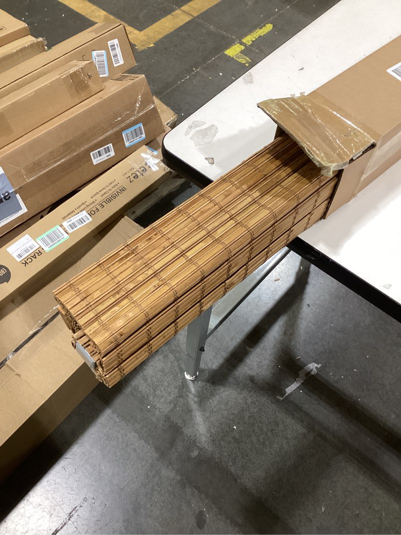 Cordless bamboo roman shades