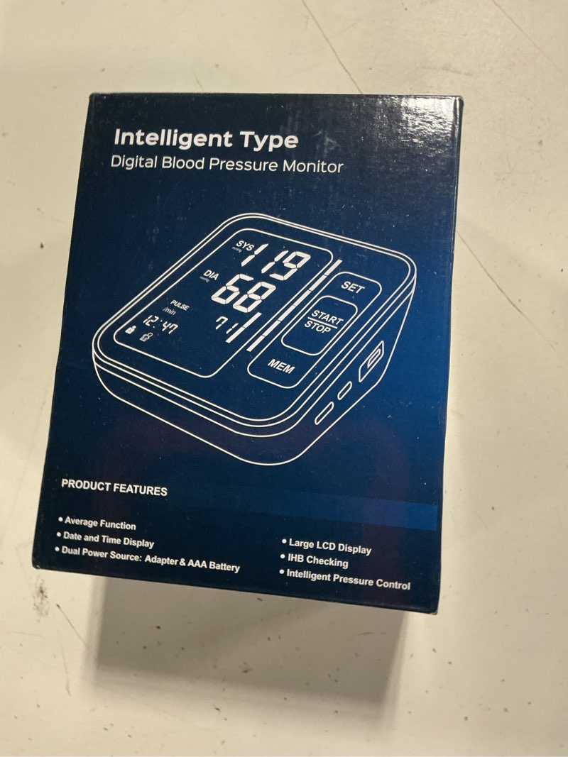 Condition photo showing New/Like New for blood pressure monitors for home use upper arm, accurate cuff 8.7”-15.7” monitor with large backlight display 2 users 240 sets memory & hr detection, digital bp machine with carrying case