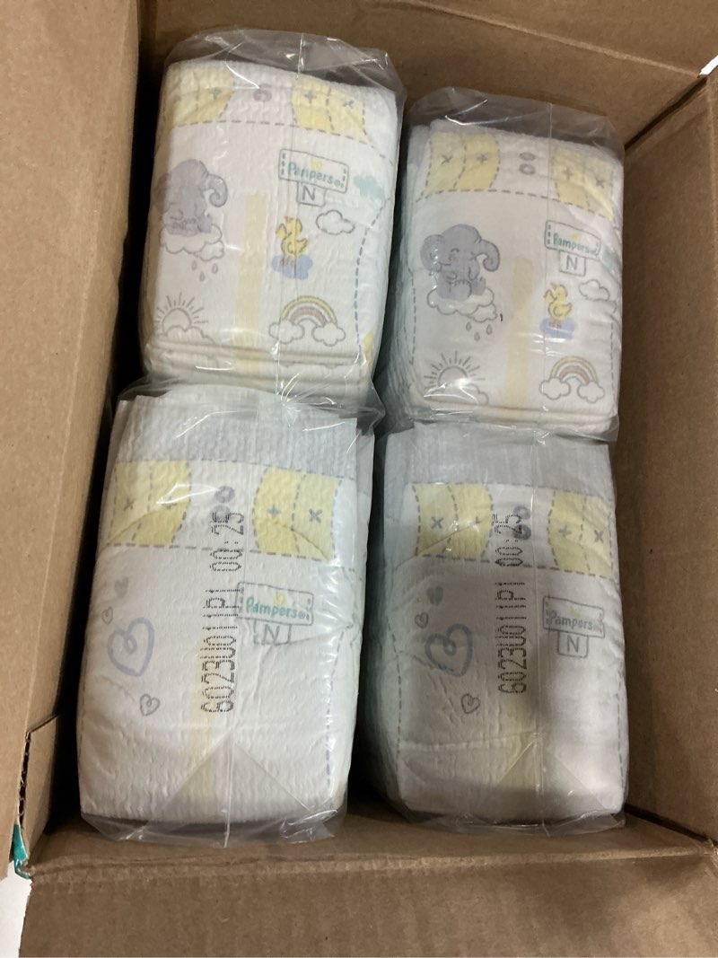 Condition photo showing New/Like New for pampers swaddlers diapers newborn - size 0, 84 count, ultra soft disposable baby diapers