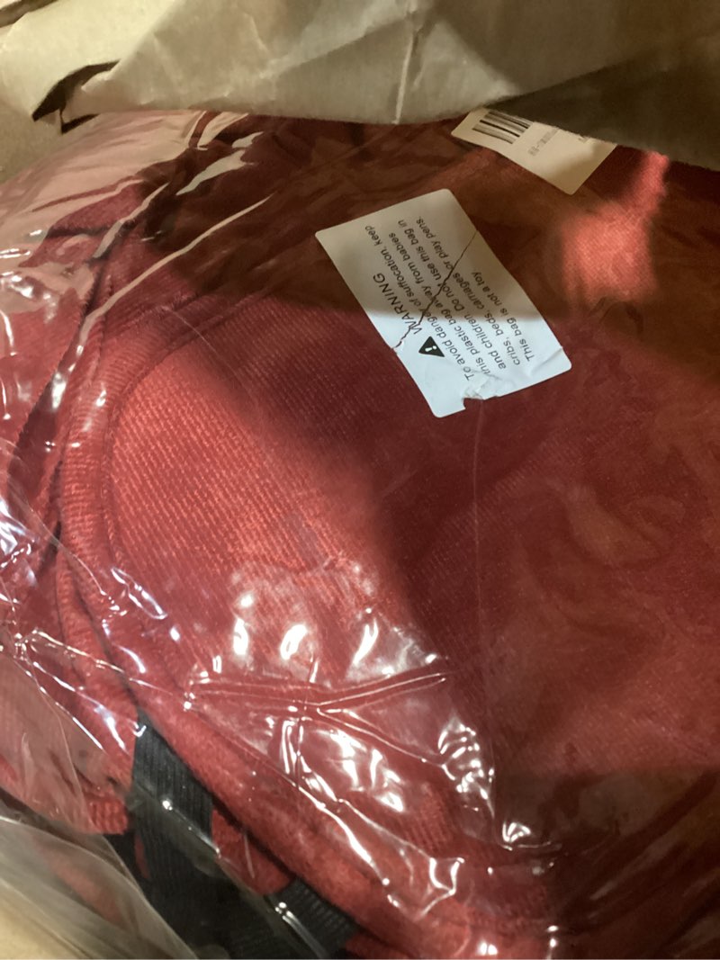 Condition photo showing As Is for ultra soft fluffy car seat covers universal 2-piece set, plush warm winter seat cushion with non-slip backing seat protection(red)