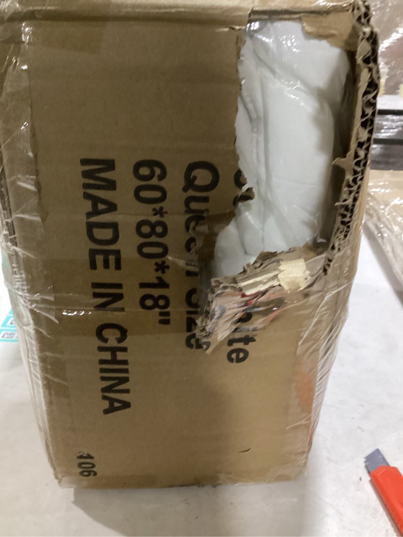 Condition photo showing New/Like New for Mattress Topper Queen for Back Pain, Extra Thick Mattress Pad Cover, Plush Pillow Top, Deep Elastic Pocket, White Queen White