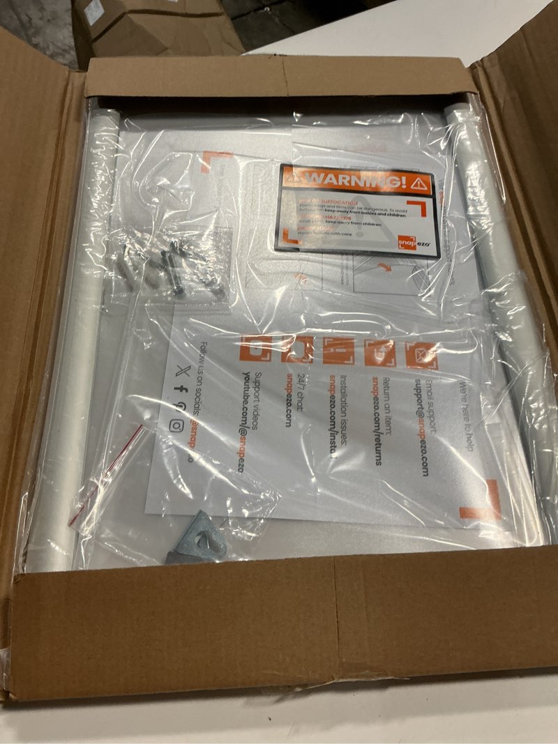 Condition photo showing Good Condition for snapezo notice frame 11x17 inches, silver 1 inch aluminum profile, front-loading snap frame, wall mounting, sleek series 11x17 silver