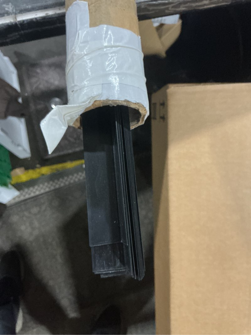 Condition photo showing As Is for Sasylvia 10 Pcs Wall Corner Protector Guards, Vinyl 1 x 48 Inch, Black Corner Trim Molding, Avoid Scratching Scuffs, Ease Install and Cleaning for Door Countertop Furniture Cabinet Protection 1 x 1 x 48 Inches Black 10