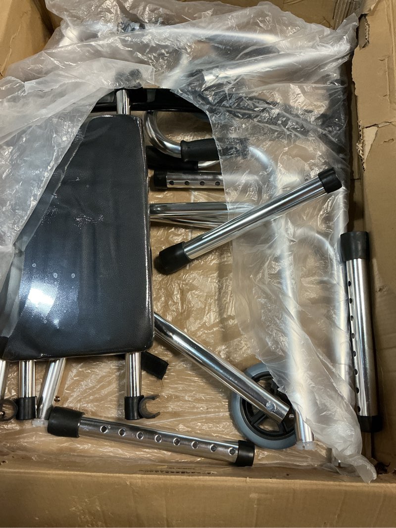 Condition photo showing Good Condition for NBIHRIG Walkers for Seniors, Folding Standard Walker with 5" Front Wheels & Detachable Seat, Lightwe