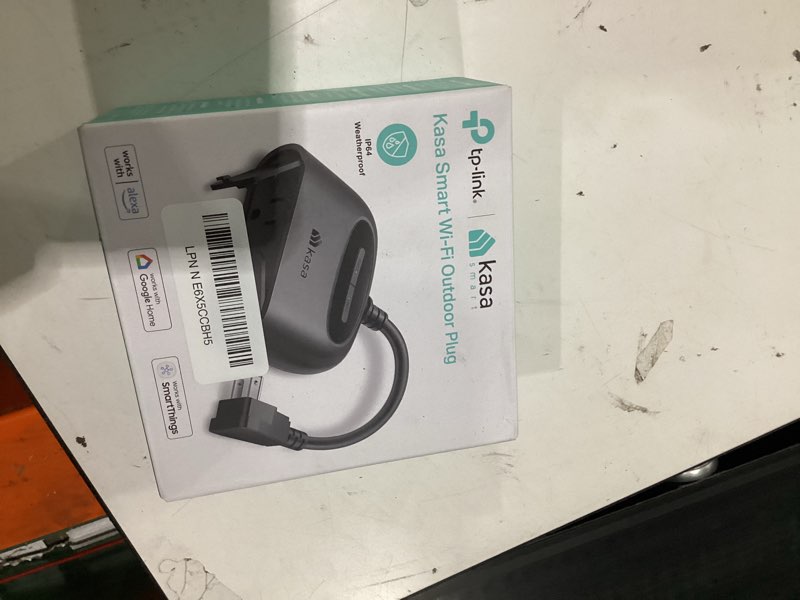Condition photo showing Good Condition for kasa outdoor smart plug, smart home wi-fi outlet with 2 sockets, ip64 weather resistance, compatible with alexa, google home & ifttt, no hub required, etl certified(ep40), black 2-socket