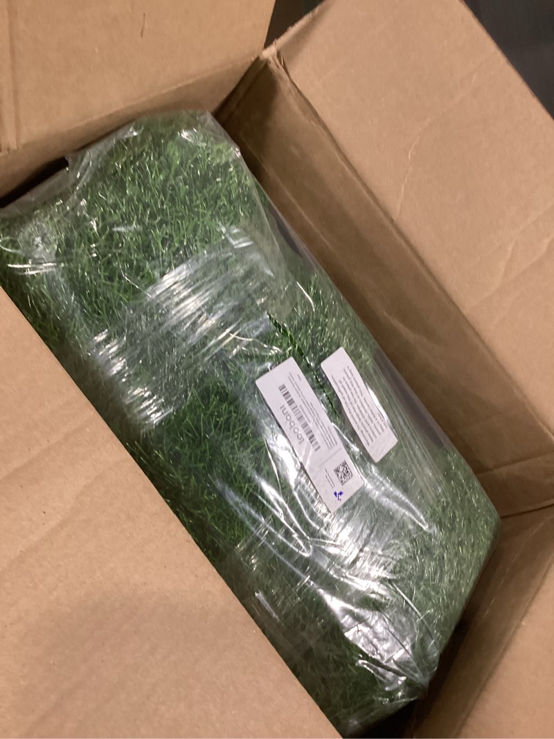 Condition photo showing Good Condition for loobani artificial grass rug indoor outdoor, realistic synthetic grass with drainage holes, artificial grass turf for balcony garden landscape decoration, 5 feet x 8 feet