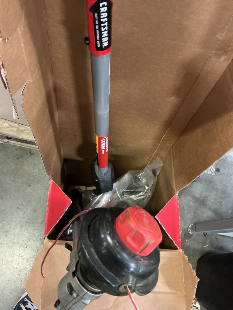 Condition photo showing As Is for craftsman ws2200 25-cc 2-cycle 17-in straight shaft attachment capable gas string trimmer