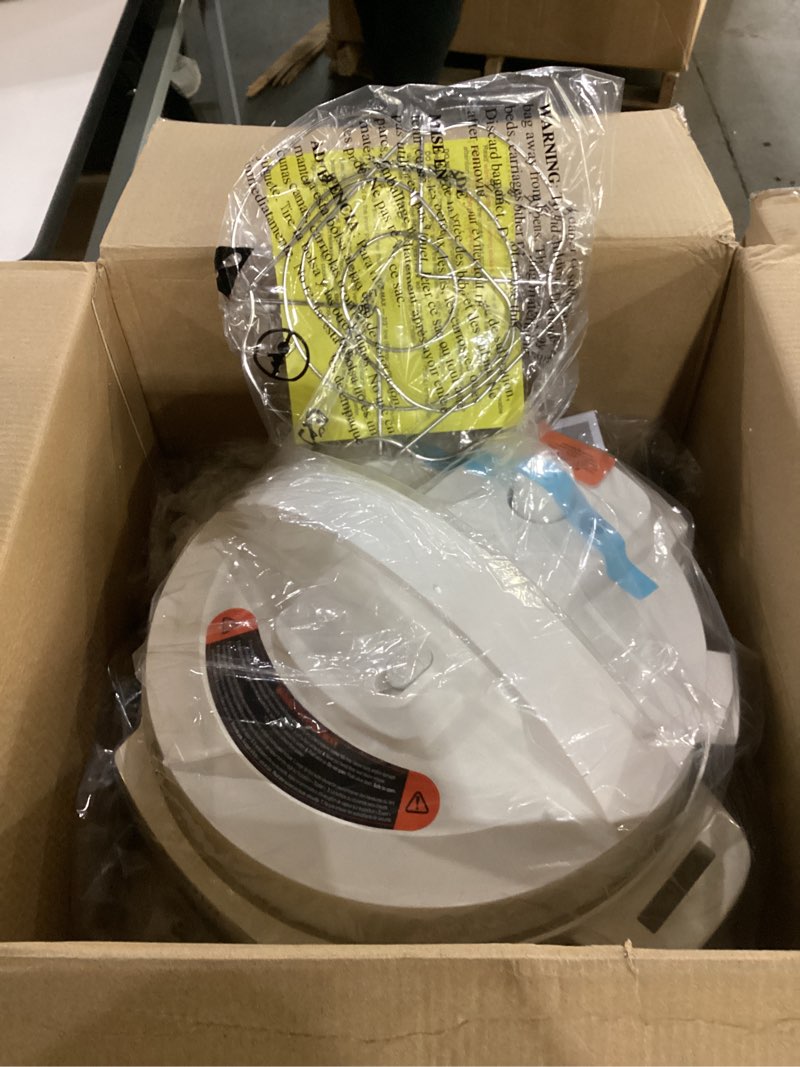 Condition photo showing New/Like New for not tested**** instant pot 4qt rio mini 7-in-1 multi-cooker, pressure cooker, slow cook, sauté, steam, rice maker, yogurt, & warmer, sea salt, 4 quarts sea salt 4 quarts