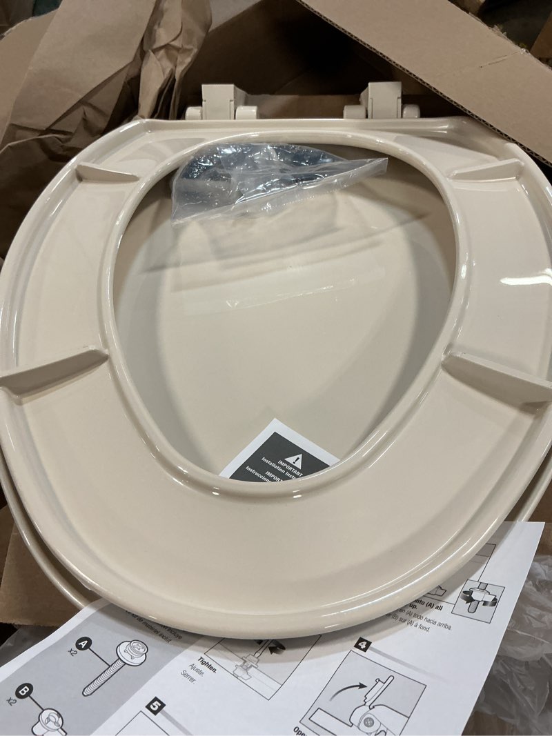 Condition photo showing Good Condition for Bemis 7300SLEC Slow Close Toilet Seat, Easy Clean Hinges and Durable Plastic Seat, Made in USA, Elongated, Bone
