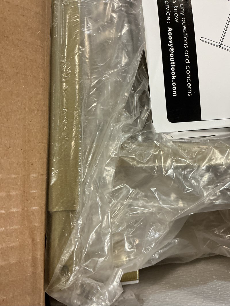 Condition photo showing New/Like New for foldable tv trays, small folding table, tv trays set of 2, tv dinner tray, side table for bed, couch, portable easy to move, white & gold