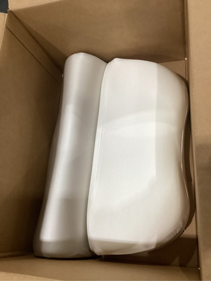 Condition photo showing Good Condition for Constructs Zero Pressure Memory Foam Cervical Neck Pillow of Sleeping: Tech-Advanced, Ultra-Comfy, Hygienic & Stylish, Soft Washable Design for Neck Support & Quality Sleep Boost (White + Gray)