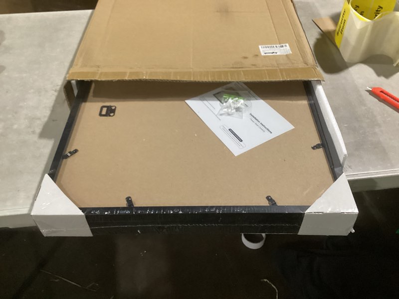 Condition photo showing Good Condition for Yaetm 16x16 Picture Frame Black Set of 3, Square 16x16 Frame Displays 12x12 with Mat or 16 x 16 without Mat, Gallery Wall Frames for Wall Mounting (3 Pack, Black) 16"x16", 3 pack Black