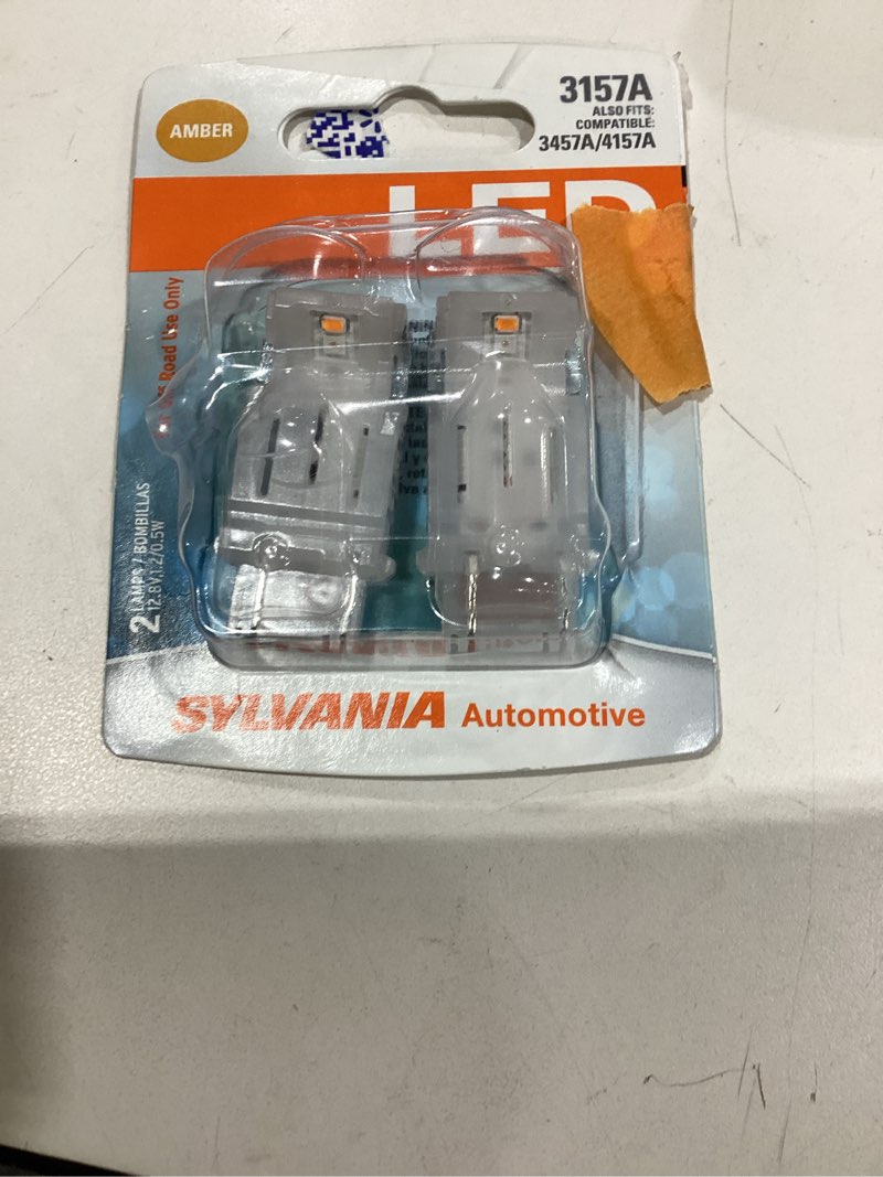 Condition photo showing Good Condition for sylvania 3157 led amber mini bulb, park & turn light, 2 bulbs | upgrade your lighting with long-lasting led performance for enhanced style, visibility and a more modern look.