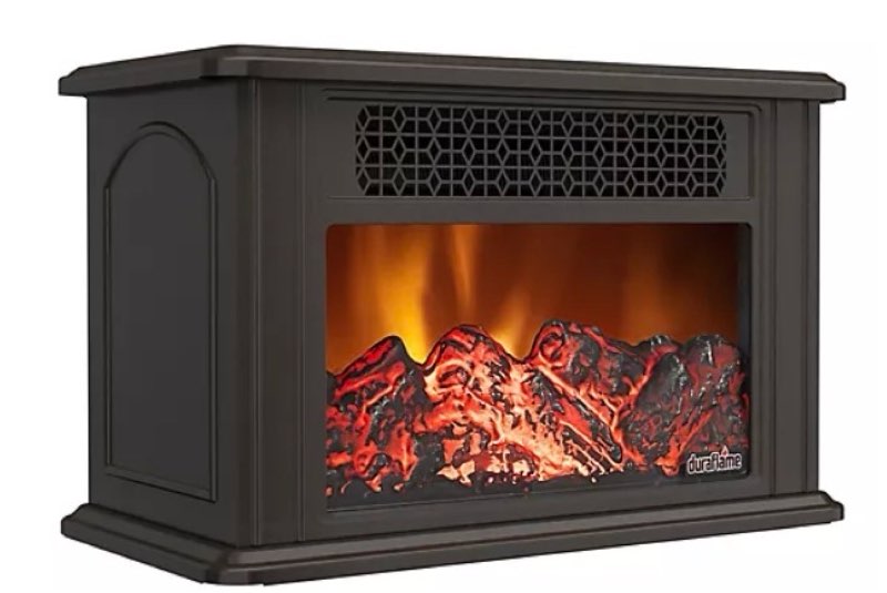BLACK Duraflame Tabletop Electric Fireplace w/ Flame Effect