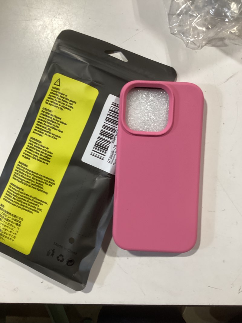Condition photo showing Good Condition for domaver case for iphone 16 pro 6.3'' case smooth liquid silicone soft gel rubber microfiber lining cushion cover shockproof protective phone cases compatible with iphone 16 pro- raspberry iphone 16 pro 6.3" raspberry