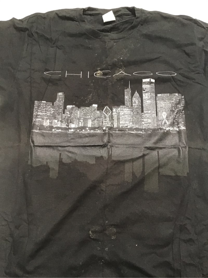 Large Chicago City Skyline Lights at Night T-Shirt