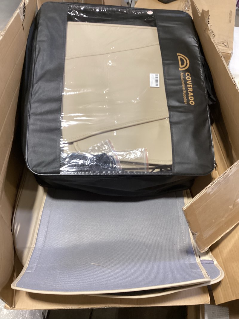 Condition photo showing Good Condition for coverado car seat covers full set, beige seat covers front seats back seat covers, nappa leather waterproof car seat cover, car seat cushion, car seat protector universal fit most cars z-beige fullset
