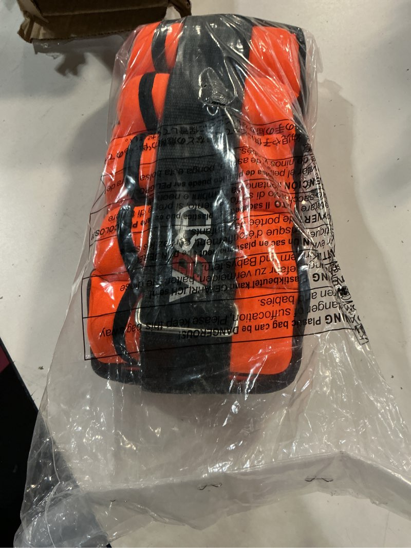Condition photo showing New/Like New for vbsd adjustable ankle weights for men women, 2 4 6 8 10 lbs 1 pair leg weight straps, weighted ankle weight set with removable sandbags for walking running yoga physical therapy gym home workout 5lbx2 orange