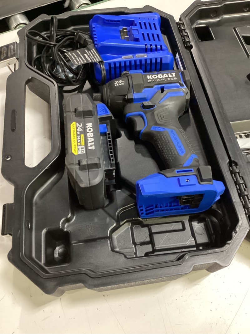 Condition photo showing As Is for kobalt 1518742 24v cordless impact driver