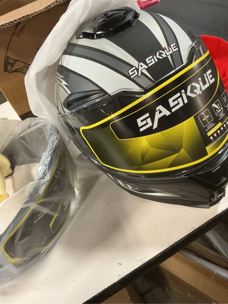 Condition photo showing Good Condition for bluetooth modular motorcycle helmet with dual visors, dot approvedbuilt-in sun shield, removable washable liner for adults men women, casco moto hombre mujer xl58~59cm g ( similar