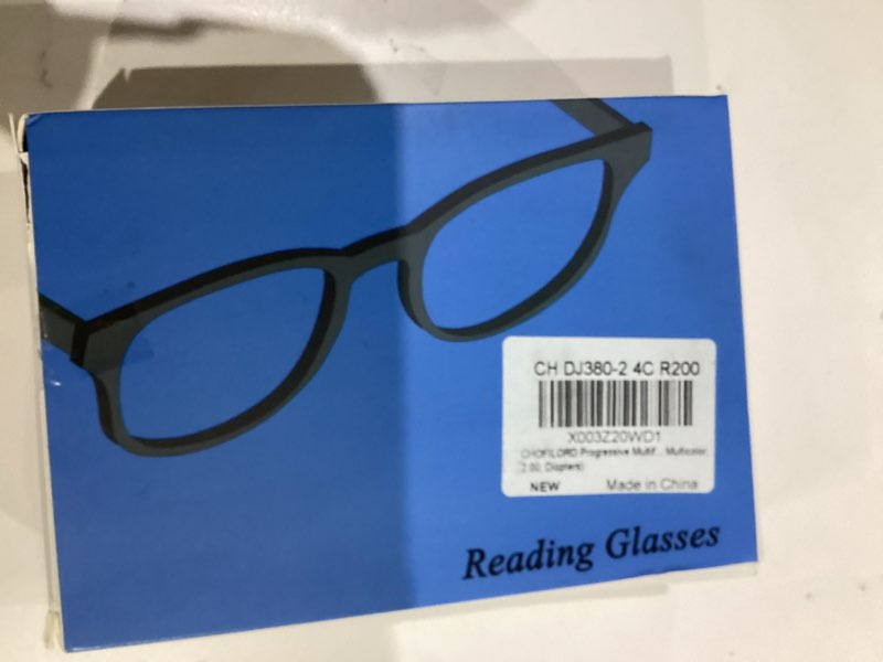 Condition photo showing As Is for progressive multifocus reading glasses for women men blue light blocking computer no line multifocal readers a2 multicolor 2.0 diopters